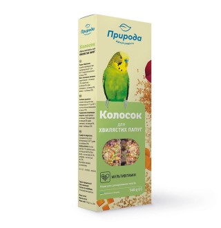 Ласощі для папуг Природа Колосок 140 г/2 шт - мультивітамін