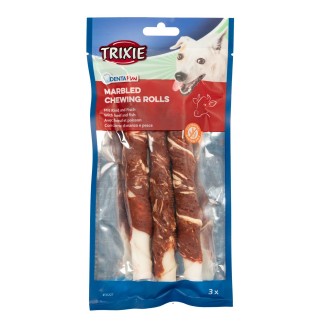 Ласощі для собак Trixie Паличка для чищення зубів Denta Fun 17 см, 140 г / 3 шт. (яловичина)