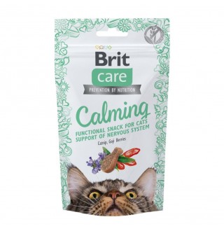 Ласощі для котів Brit Care Crunchy Cracker Calming 50 г - курка, котяча м’ята і ягоди годжі