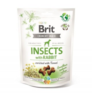Ласощі для собак Brit Care Dog Crunchy Cracker 200 г - комахи, кролик і фенхель