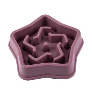 Миска-лабіринт для повільного годування пластикова WahoPet slow feeder 250 мл, 20,1 х 20,1 х 4 см (коричнева)