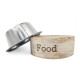Миска металева ArjanImpex Wooden Holders With SS Insert Straight 370 мл - коричневий - cts