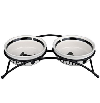 Миски керамічні на підставці Trixie Eat on Feet 2 x 250 мл / 13 см (білі)