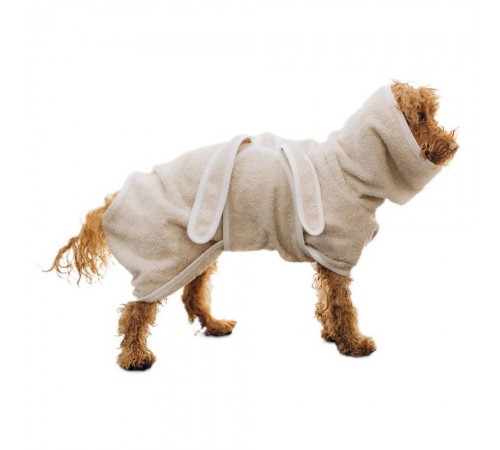 Набір для собак Халат Noble Pet Delmar ХS/S + Рушник 80 х 25 см