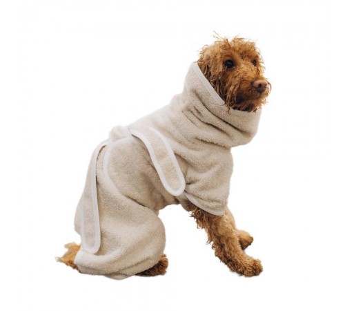 Набір для собак Халат Noble Pet Delmar ХS/S + Рушник 80 х 25 см