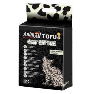 AnimAll Tofu Classic - наповнювач соєвий без запаху для котячого туалету, 4,66кг