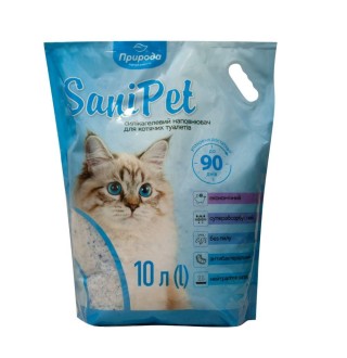 Наповнювач для котячого туалету Sani Pet 10 л - силікагелевий
