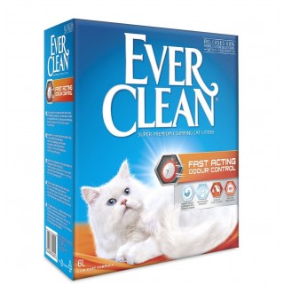 Наповнювач туалета для котів Ever Clean Fast Acting без ароматизатора 6 л (бентонітовий)