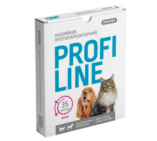 Нашийник для котів PROVET Profiline 35 см - фуксія