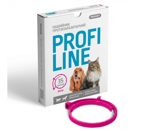 Нашийник для котів PROVET Profiline 35 см - фуксія