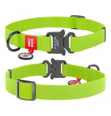 Нашийник Collar WAUDOG Waterproof з QR-паспортом 24-40 см/20 мм (салатовий)