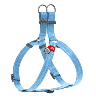 Шлея для cобак COLLAR WOUDOG Світловідбиваюча S - блакитна