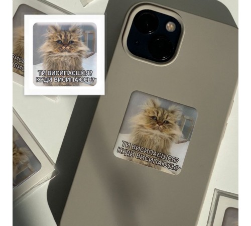 Стікер-3D Tatooshka Сонний кіт