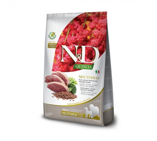 Сухий корм для собак Farmina N&D Neutered 2,5 кг - качка, кіноа, броколі та спаржа