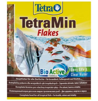 Сухий корм для акваріумних риб Tetra в пластівцях «TetraMin» 12 г (для всіх акваріумних риб)