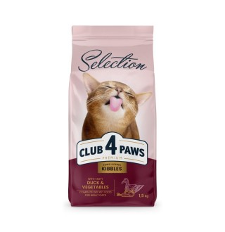 Сухий корм для котів Club 4 Paws Premium Selection 1,5 кг - качка та овочі