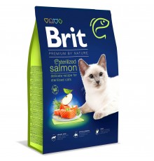 Сухий корм для стерилізованих котів Brit Premium by Nature Cat Sterilized Salmon 8 кг - лосось