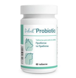 Таблетки для собак та котів Dolfos Dolvit Probiotic 60 шт