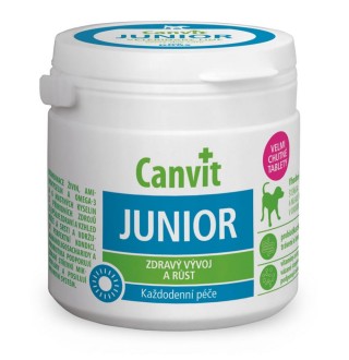Canvit Junior - комплекс вітамінів для повноцінного розвитку молодого організму цуценят і молодих собак, 100г