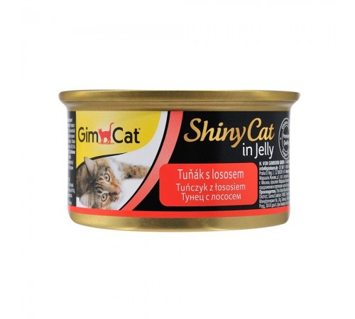 Вологий корм для котів GimCat Shiny Cat 70 г - лосось та тунець