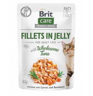 Вологий корм для котів Brit Care Cat pouch 85 г (тунець в желе)