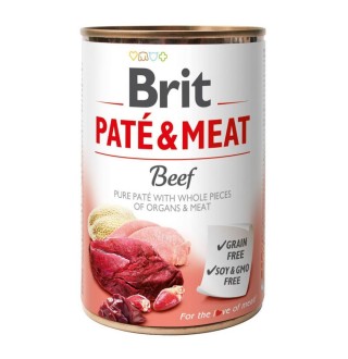 Вологий корм для собак Brit Care Pate & Meat 400 г - яловичина та індичка