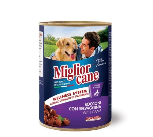 Вологий корм для собак Migliorcane 405 г (дичина)