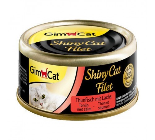 Вологий корм для котів GimCat Shiny Cat Filet 70 г (тунець та лосось)