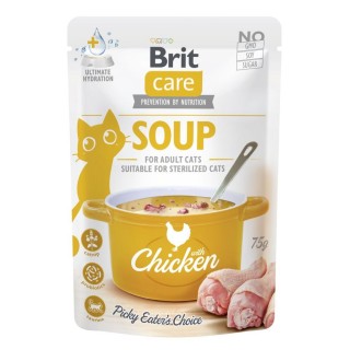 Вологий корм для котів Brit Care Soup pouch 75 г - курка