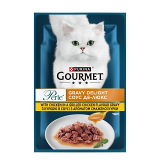 Purina Gourmet Perle - вологий корм Гурме, міні-філе з куркою в соусі для котів, 85г