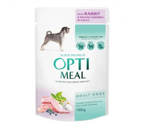 Вологий корм для собак Optimeal Complete Canned Pet Food Adult 3+1 pouch 400 г - асорті