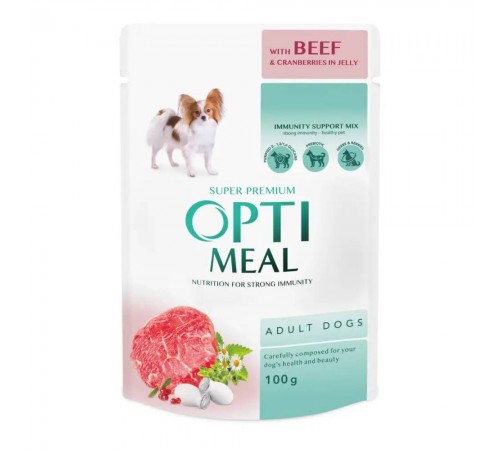 Вологий корм для собак Optimeal Complete Canned Pet Food Adult 3+1 pouch 400 г - асорті