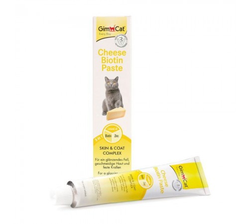 Ласощі для котів GimCat Cheese Biotin Paste 100 г - сир з біотином
