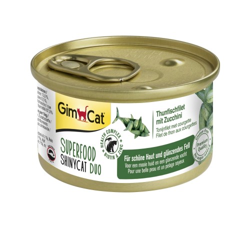 Вологий корм для котів GimCat Superfood 70 г (тунець та цукіні)