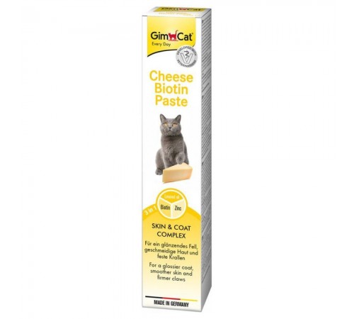Ласощі для котів GimCat Cheese Biotin Paste 100 г - сир з біотином