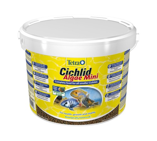 Сухий корм для акваріумних риб Tetra в гранулах «Cichlid Algae Mini» 10 л (для всіх цихлід)