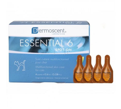 Капли на холку Dermoscent Essential-6 spot-on, 4 пипетки