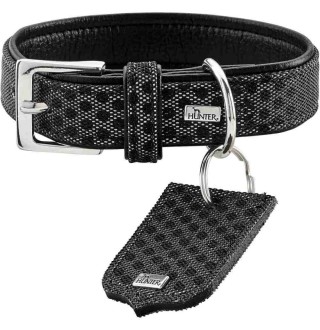 Нашийник для собак Hunter Hella Reflect 28-34 см / 22 мм - чорний