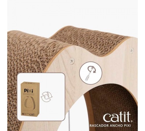 Дряпка картонна Catit для котів Pixi з іграшкою висока 45 x 23,5 x 56 см