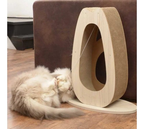 Дряпка картонна Catit для котів Pixi з іграшкою висока 45 x 23,5 x 56 см