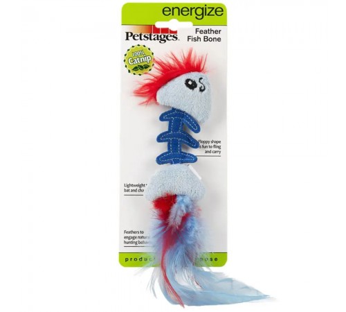 Іграшка для котів Petstages Feather Fish Bone 19 см