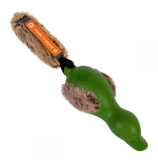 GiGwi Push to mute - Іграшка для собак Качка з пищалкою що вимикається, гума, штучне хутро, 30см