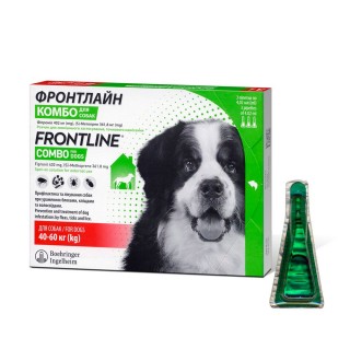 Краплі на холку для собак Boehringer Ingelheim Frontline Combo від 40 до 60 кг, 1 шт