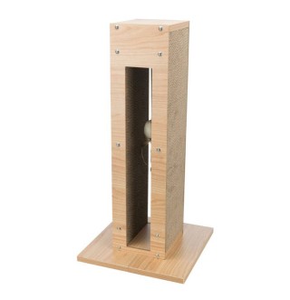 Дряпка - стовпчик Trixie з іграшкою на мотузці (світло-коричнева)