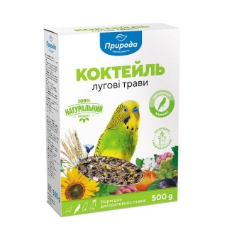 Корм для хвилястих папуг Природа Коктейль «Лугові трави» 500 г