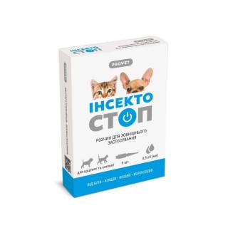 Краплі на холку для котів PROVET Інсектостоп до 3 кг, 1 шт