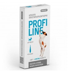 Краплі на холку для собак PROVET Profiline до 4 кг, 4 шт