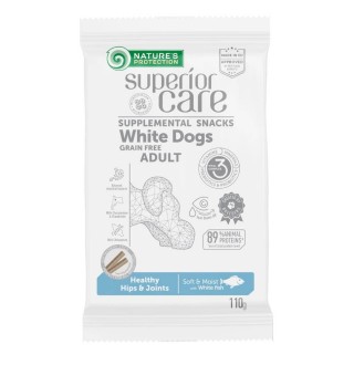 Ласощі для собак Nature's Protection Superior Care White Dogs Healthy Hips & Joints 110 г - біла риба