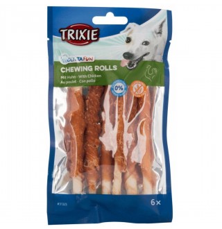 Ласощі для собак Trixie Паличка для чищення зубів Denta Fun 12 см, 70 г / 6 шт. (курка)