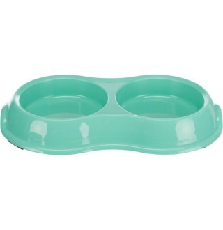 Миска Trixie подвійна пластикова 2 х 200 мл / 11 см (кольори в асортименті)